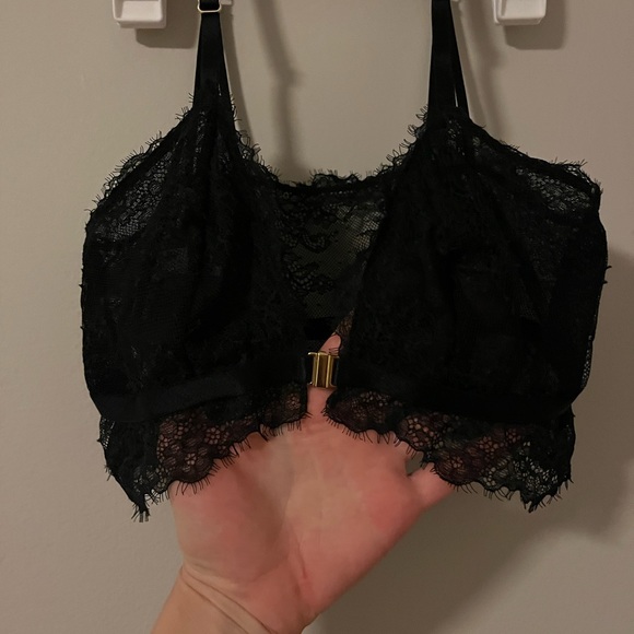 Auden Women's Lace Longline Eyelash Front Closure Clasp Bralette size Small - Picture 6 of 14